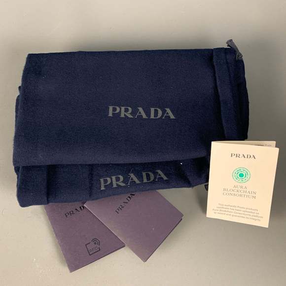 PRADA Black Silver & Blue Studded Leather Lace-Up Shoes - Picture 9 of 9